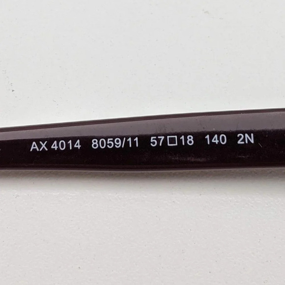 🕶️Armani Exchange AX4014 8059/11 Sunglasses 57/18 140 /KAA742🕶️​ - Picture 3 of 6